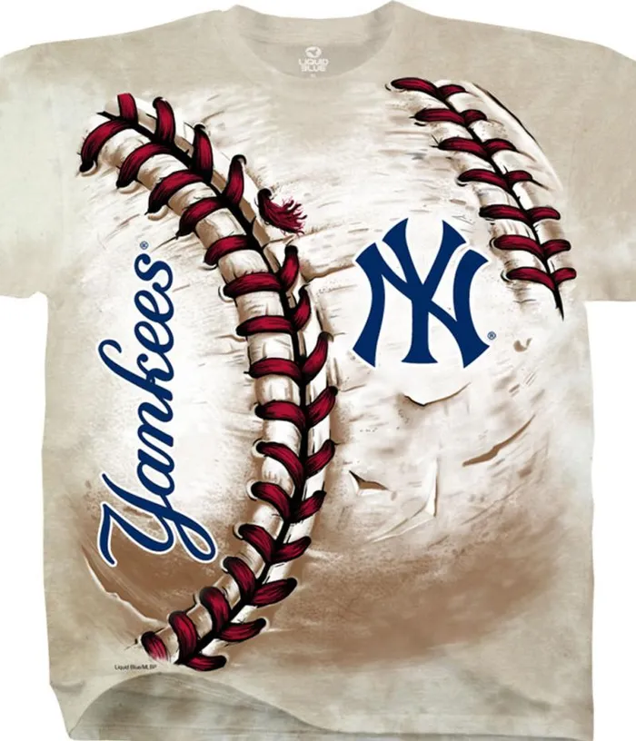 Liquid Blue TShirt Men New York Yankees Hardball TieDye TShirt