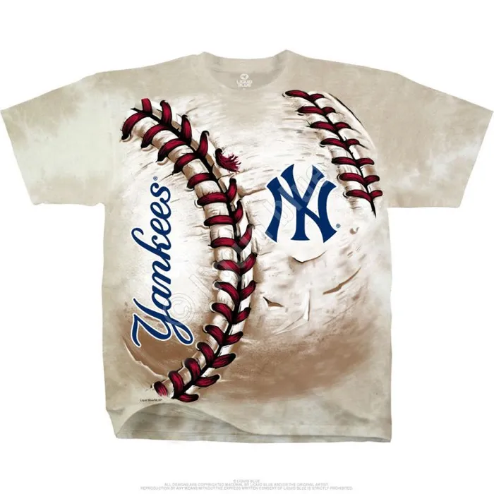 Liquid Blue TShirt Men New York Yankees Hardball TieDye TShirt