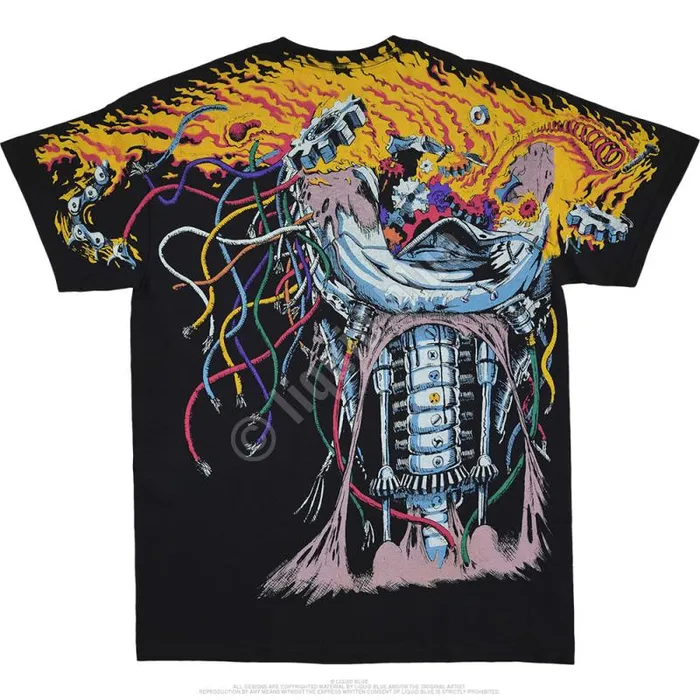 Liquid Blue TShirt Men Overload Black TShirt