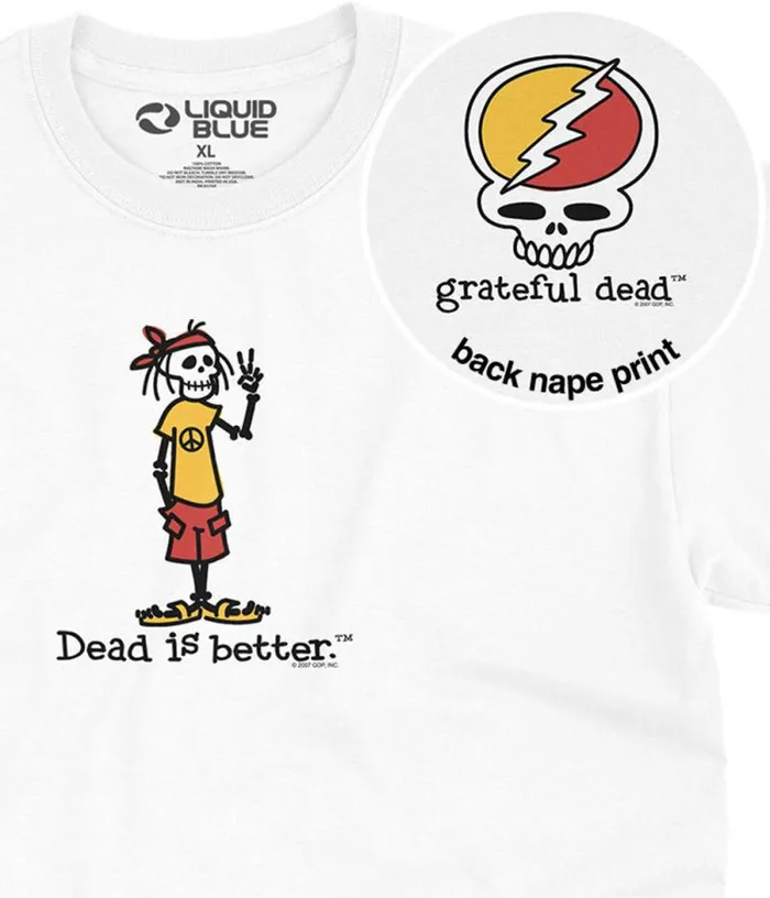 Liquid Blue TShirt Men Peace Dead Is Better TShirt