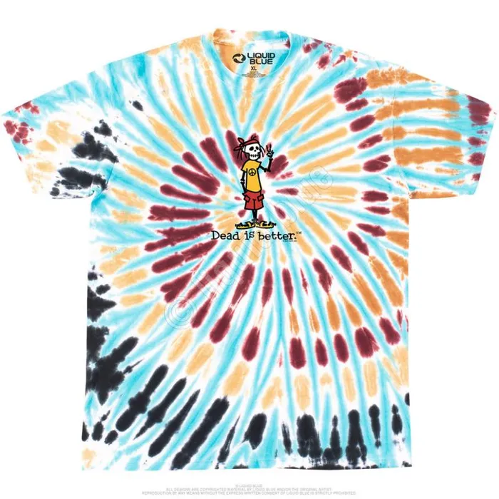 Liquid Blue TShirt Men Peace Dead Is Better TShirt