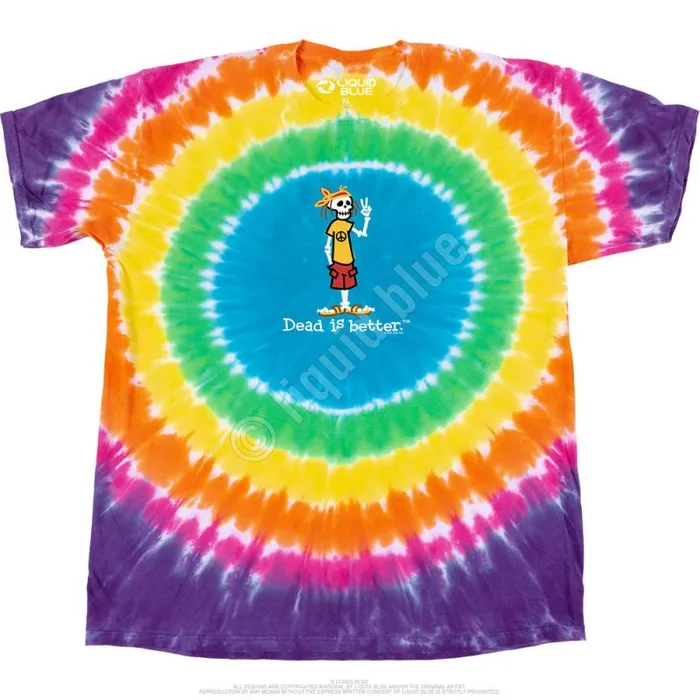 Liquid Blue TShirt Men Peace Dead Is Better TShirt