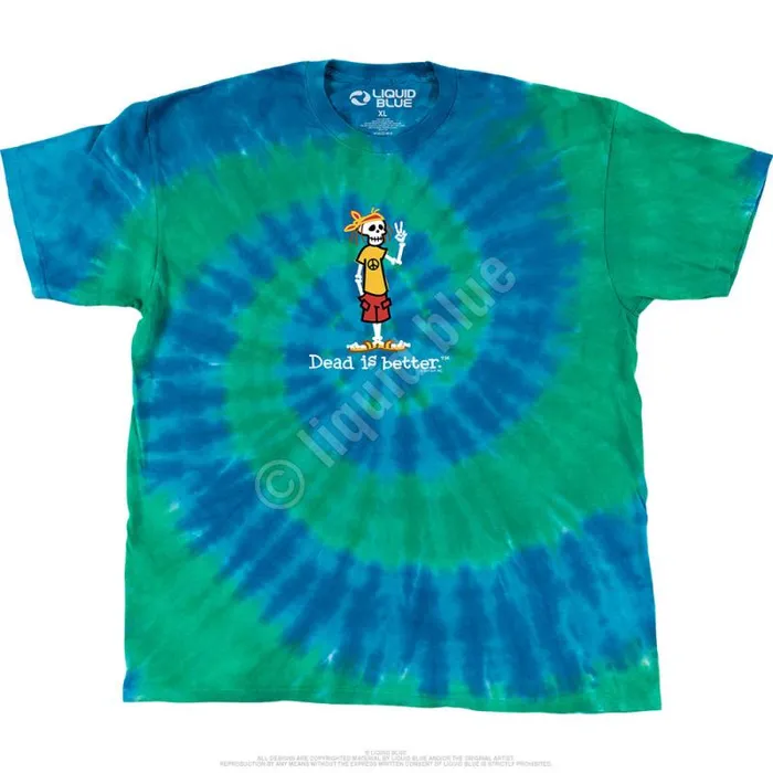 Liquid Blue TShirt Men Peace Dead Is Better TShirt