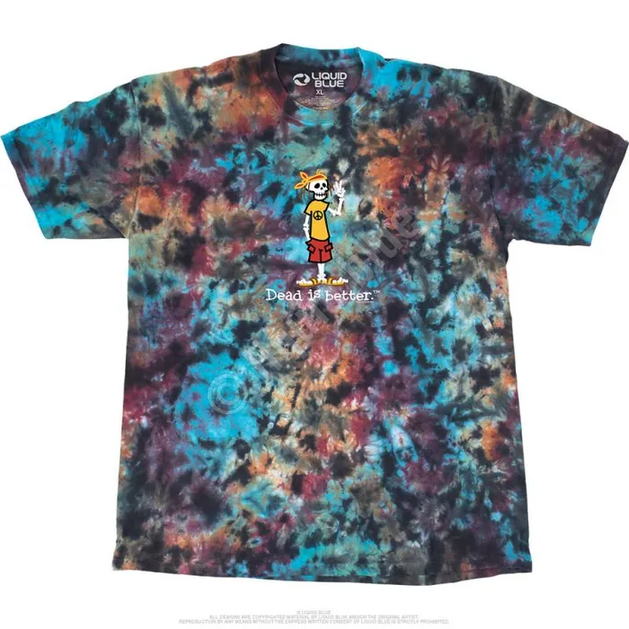 Liquid Blue TShirt Men Peace Dead Is Better TShirt