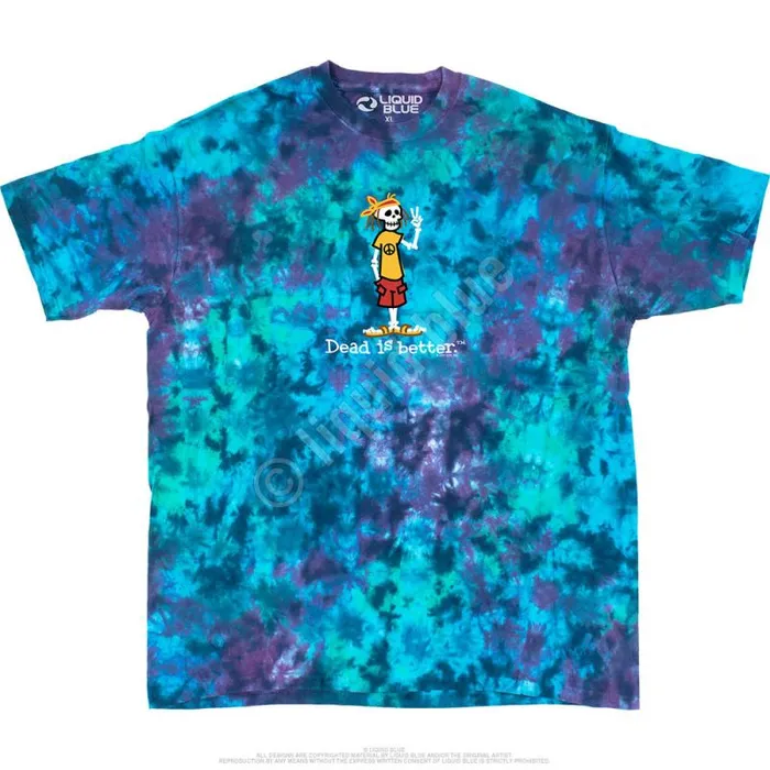 Liquid Blue TShirt Men Peace Dead Is Better TShirt
