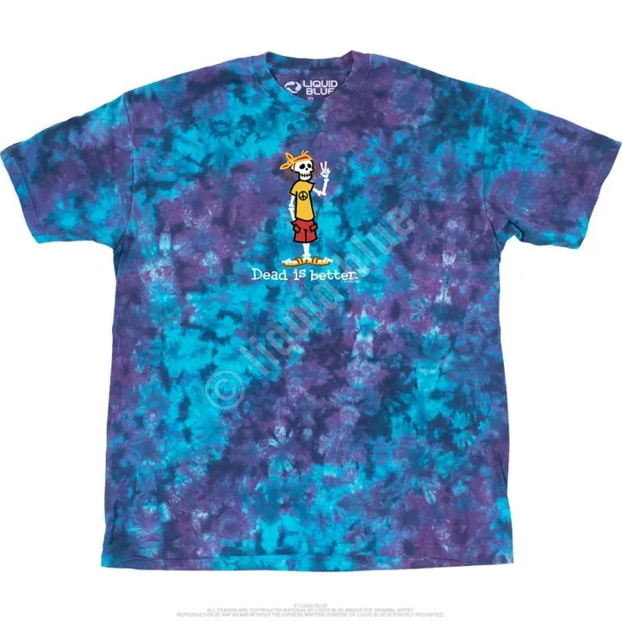 Liquid Blue TShirt Men Peace Dead Is Better TShirt