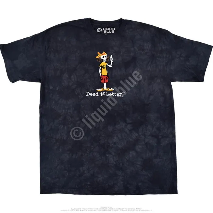 Liquid Blue TShirt Men Peace Dead Is Better TShirt
