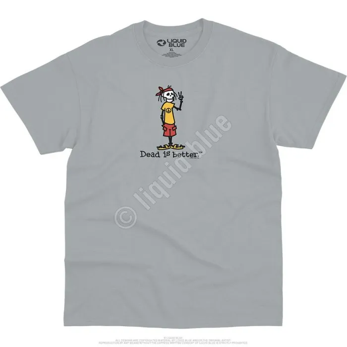 Liquid Blue TShirt Men Peace Dead Is Better TShirt