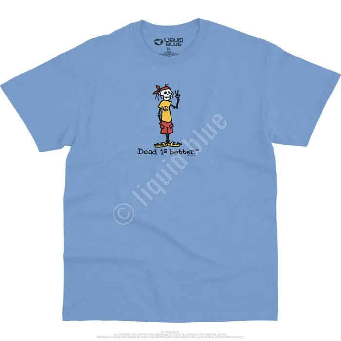 Liquid Blue TShirt Men Peace Dead Is Better TShirt