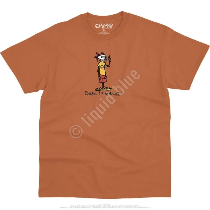 Liquid Blue TShirt Men Peace Dead Is Better TShirt