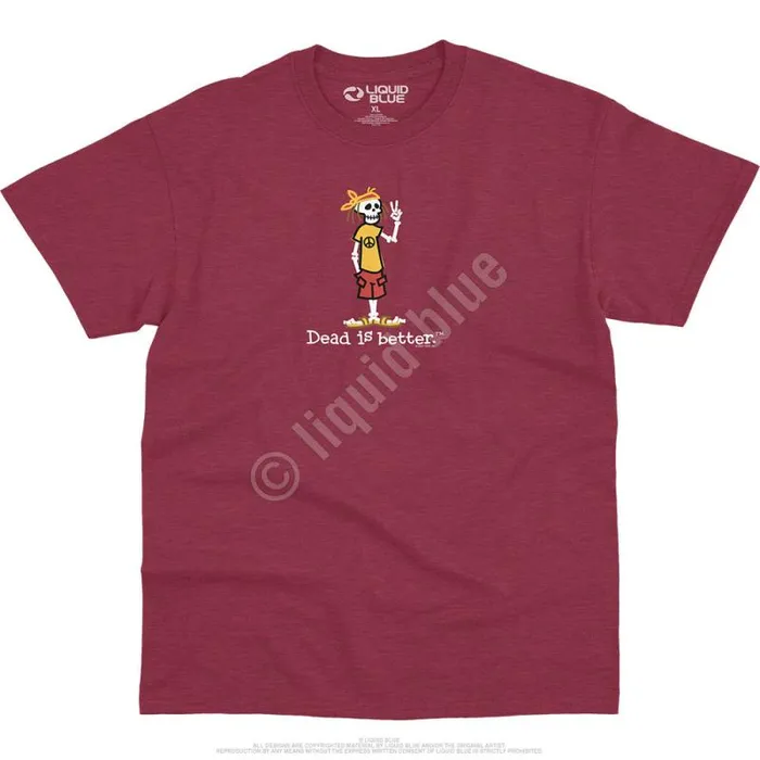 Liquid Blue TShirt Men Peace Dead Is Better TShirt