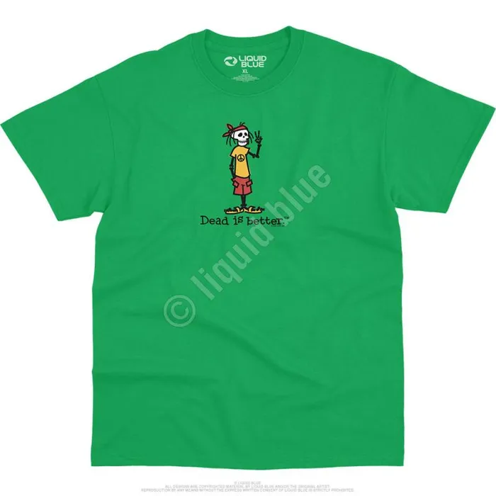Liquid Blue TShirt Men Peace Dead Is Better TShirt