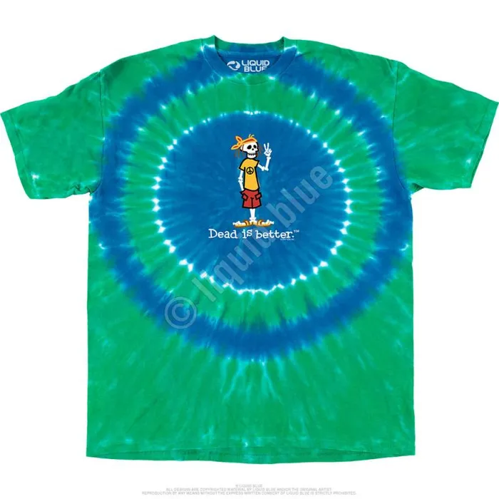 Liquid Blue TShirt Men Peace Dead Is Better TShirt