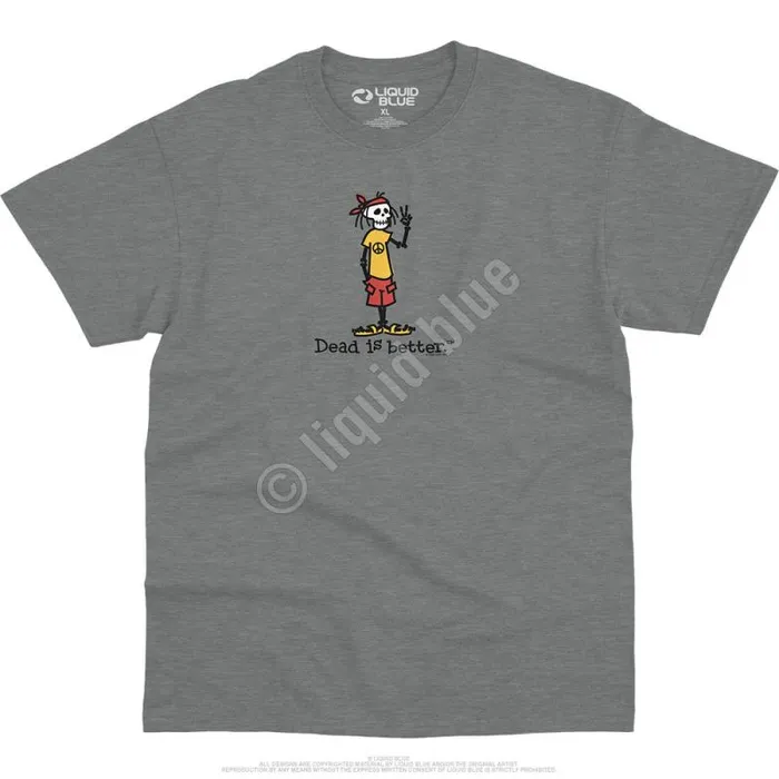 Liquid Blue TShirt Men Peace Dead Is Better TShirt
