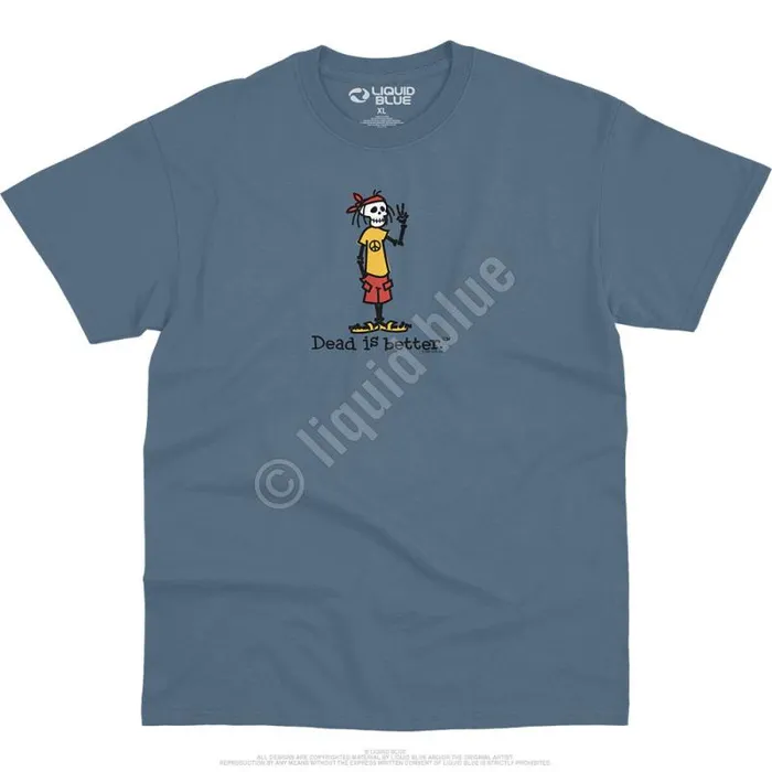 Liquid Blue TShirt Men Peace Dead Is Better TShirt