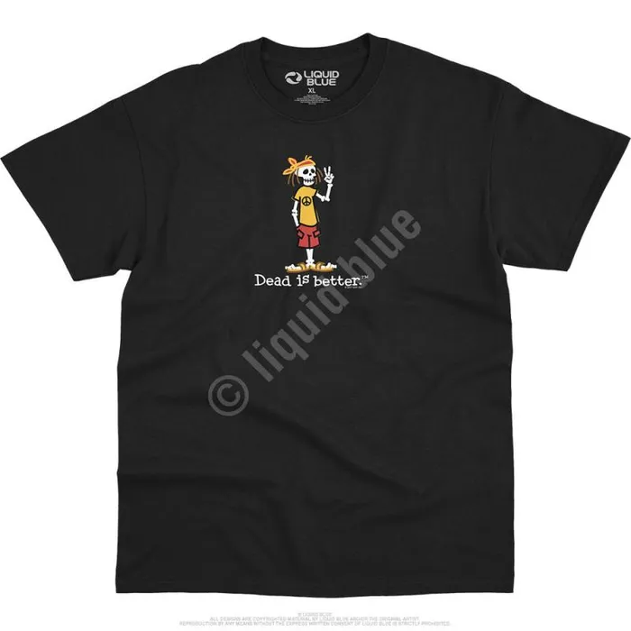 Liquid Blue TShirt Men Peace Dead Is Better TShirt