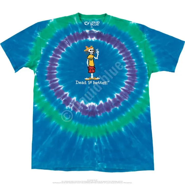 Liquid Blue TShirt Men Peace Dead Is Better TShirt