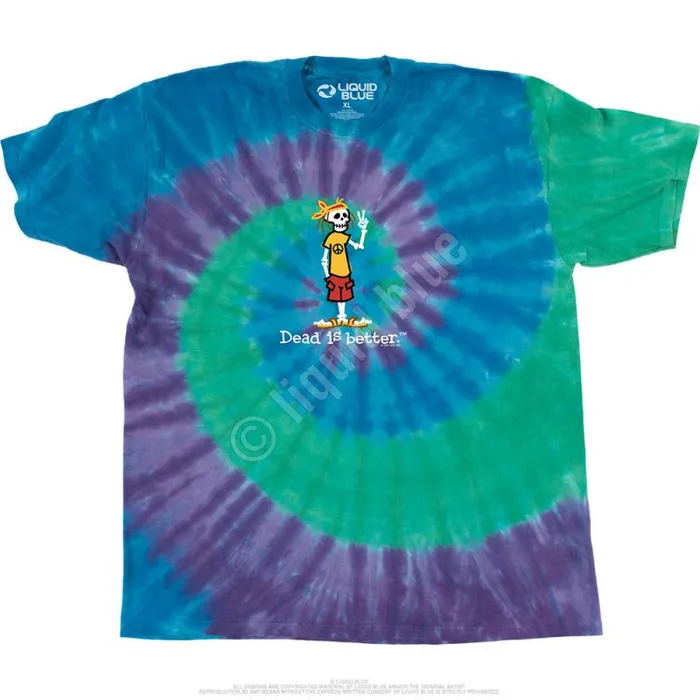 Liquid Blue TShirt Men Peace Dead Is Better TShirt