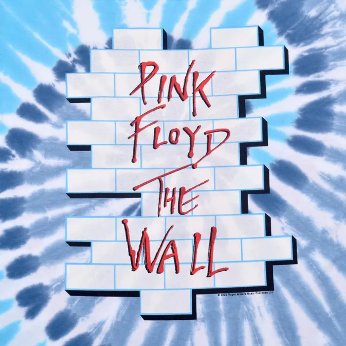 Liquid Blue TShirt Men Pink Floyd The Wall TieDye TShirt