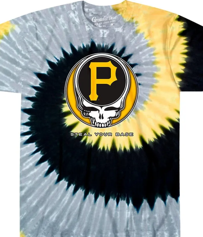 Liquid Blue TShirt Men Pittsburgh Pirates Steal Your Base TieDye TShirt
