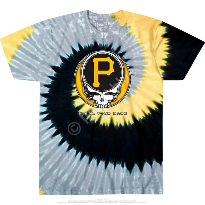 Liquid Blue TShirt Men Pittsburgh Pirates Steal Your Base TieDye TShirt