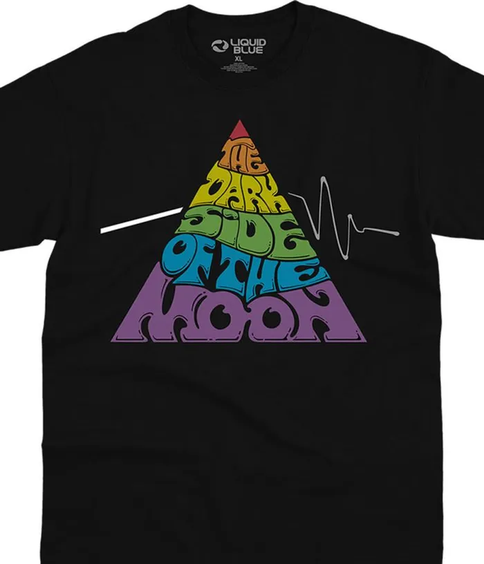 Liquid Blue TShirt Men Pyramid Groove Black TShirt