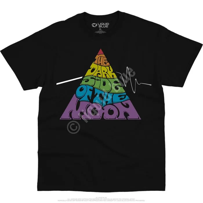 Liquid Blue TShirt Men Pyramid Groove Black TShirt