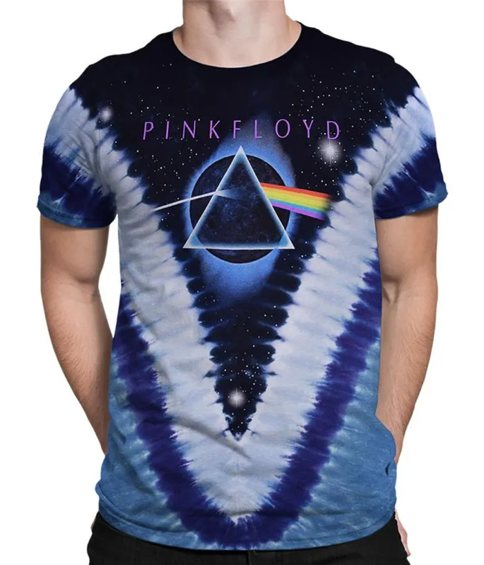 Liquid Blue TShirt Men Pyramid V TieDye TShirt