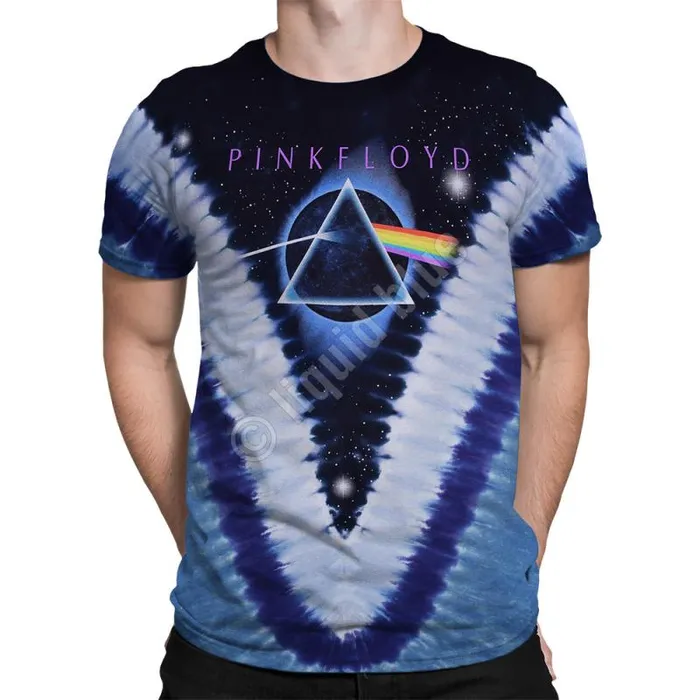 Liquid Blue TShirt Men Pyramid V TieDye TShirt
