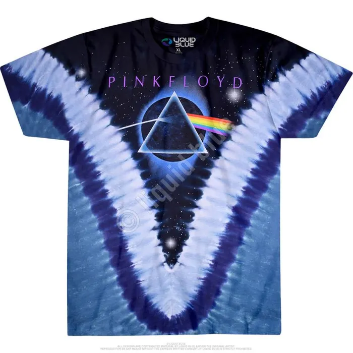 Liquid Blue TShirt Men Pyramid V TieDye TShirt