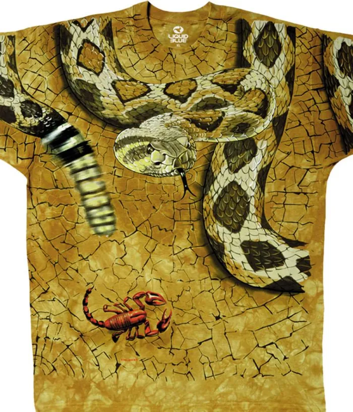 Liquid Blue TShirt Men Rattler TieDye TShirt