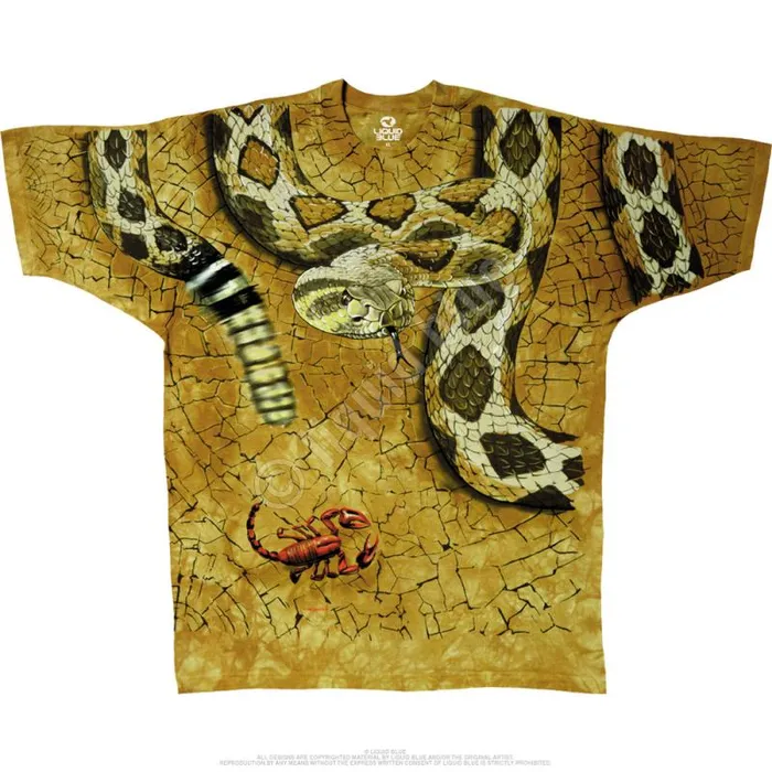 Liquid Blue TShirt Men Rattler TieDye TShirt