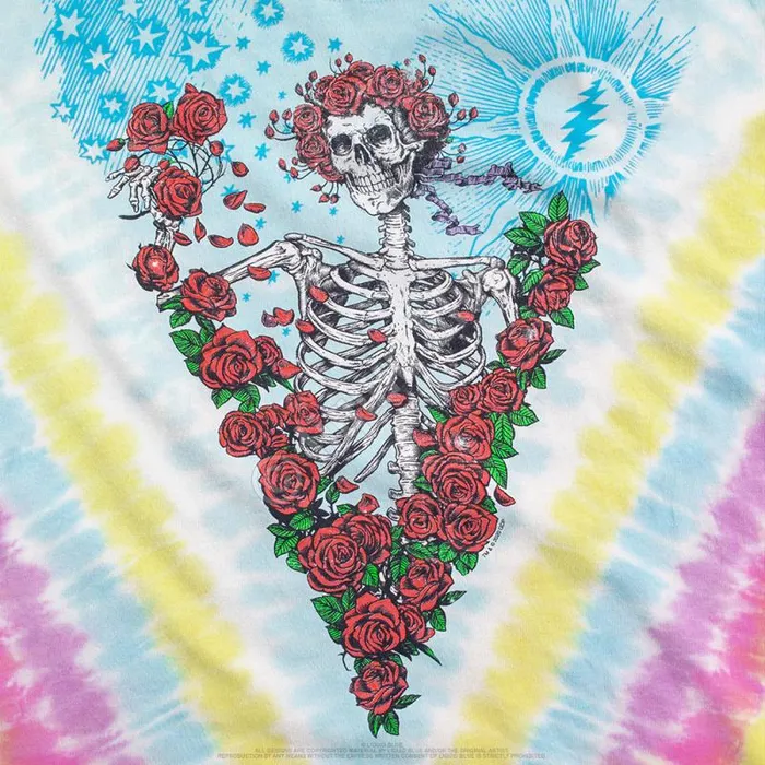 Liquid Blue TShirt Men Rose Garden TieDye TShirt