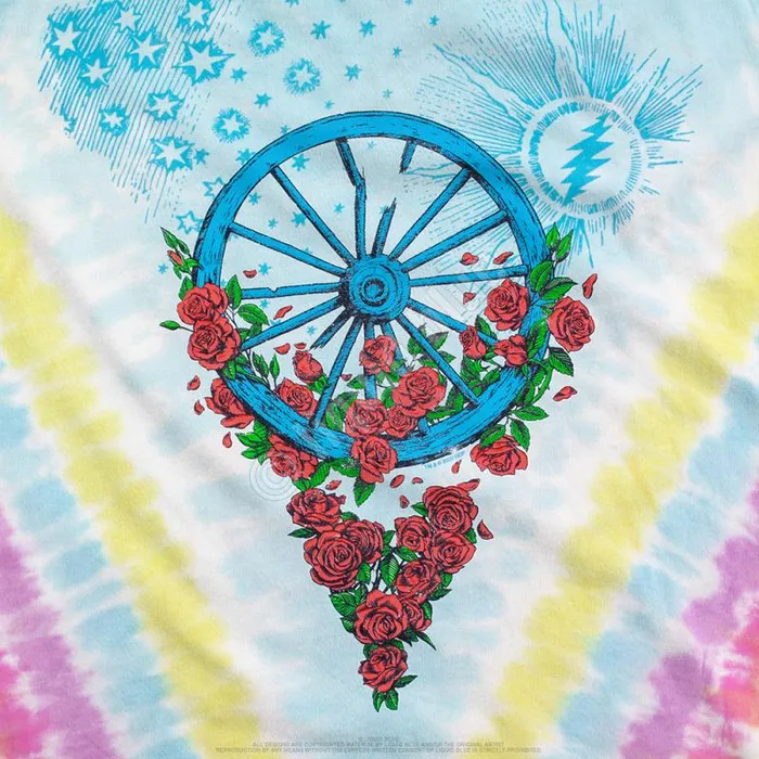 Liquid Blue TShirt Men Rose Garden TieDye TShirt