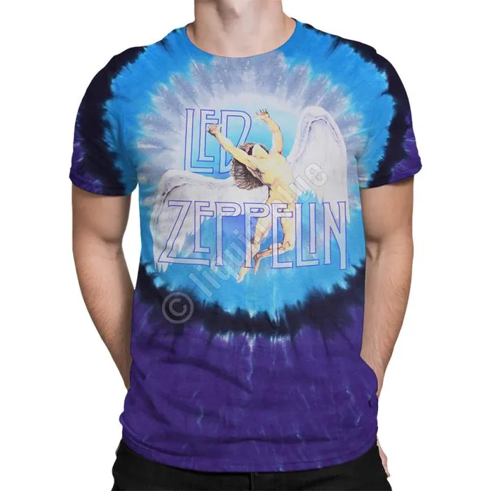 Liquid Blue TShirt Men Swan Song TieDye TShirt