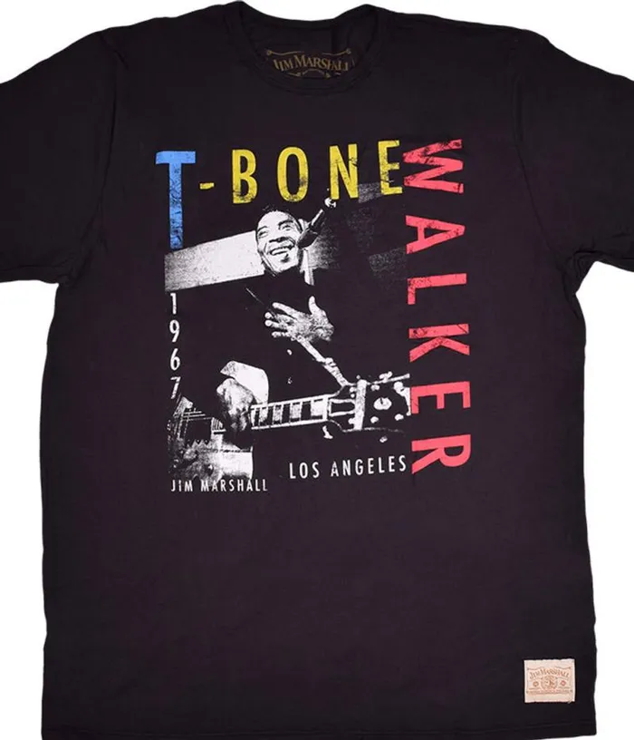 Liquid Blue TShirt Men TBone Walker Los Angeles 03967 Black Athletic TShirt
