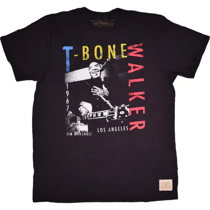 Liquid Blue TShirt Men TBone Walker Los Angeles 03967 Black Athletic TShirt