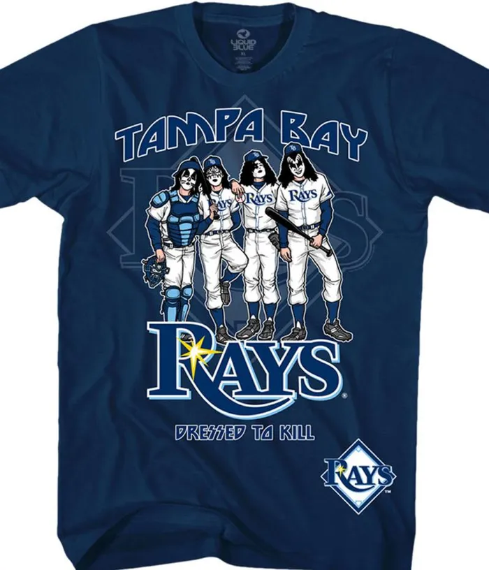 Liquid Blue TShirt Men Tampa Bay Rays Dressed To Kill Navy TShirt