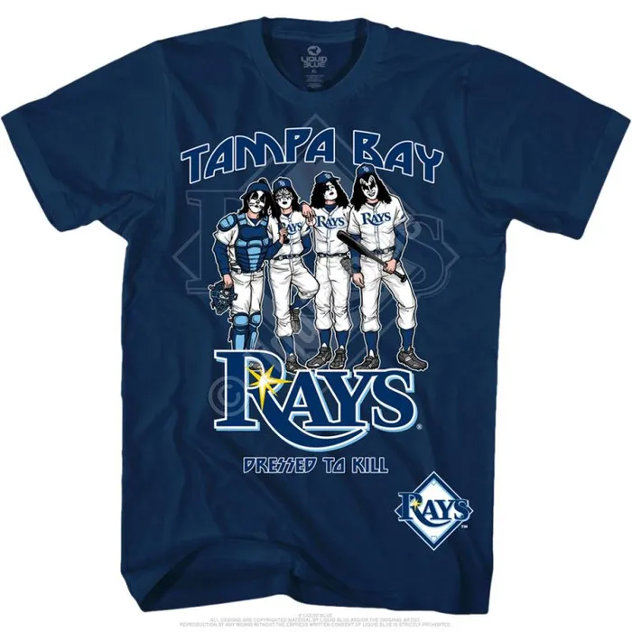 Liquid Blue TShirt Men Tampa Bay Rays Dressed To Kill Navy TShirt
