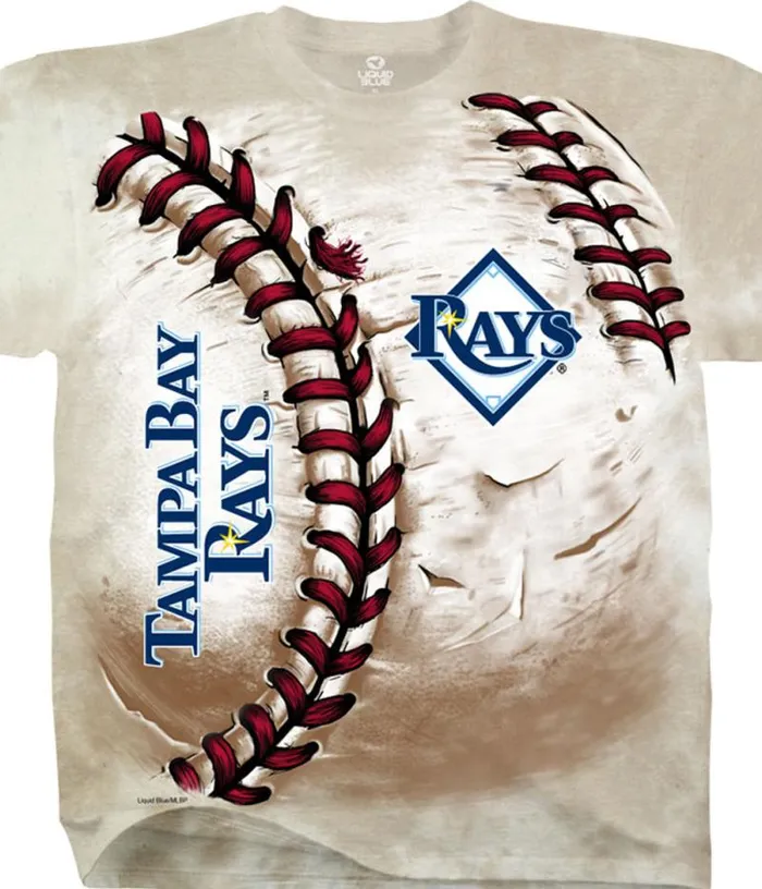 Liquid Blue TShirt Men Tampa Bay Rays Hardball TieDye TShirt
