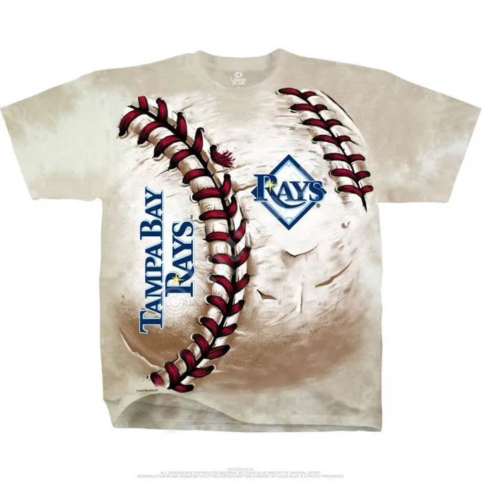 Liquid Blue TShirt Men Tampa Bay Rays Hardball TieDye TShirt
