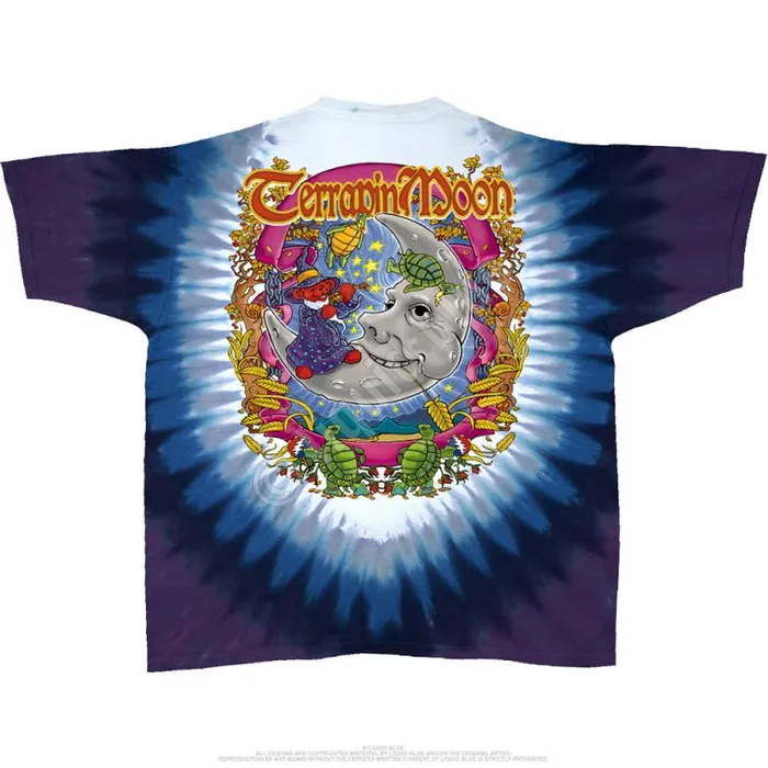 Liquid Blue TShirt Men Terrapin Moon TieDye TShirt