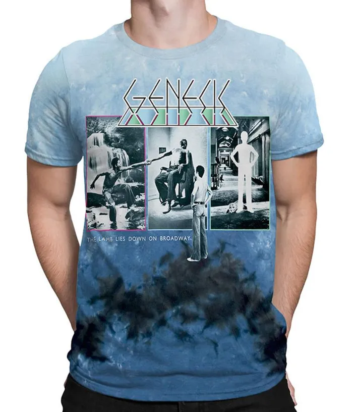 Liquid Blue TShirt Men The Lamb Lies Down TieDye TShirt