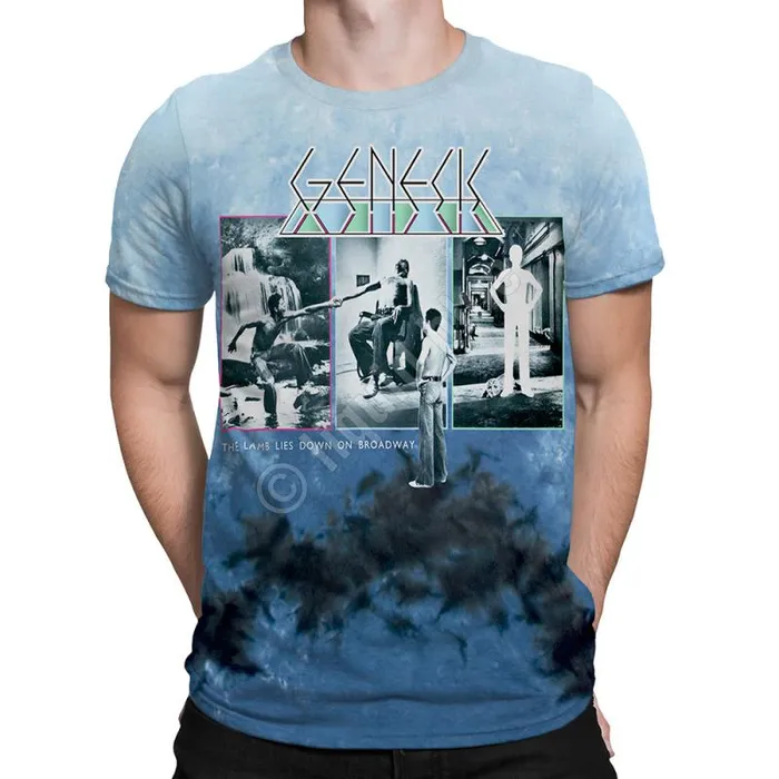 Liquid Blue TShirt Men The Lamb Lies Down TieDye TShirt