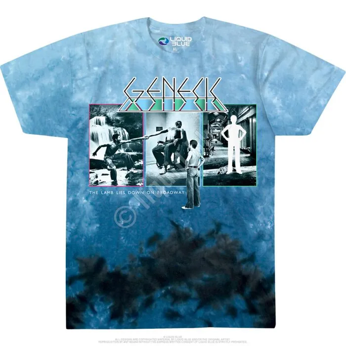 Liquid Blue TShirt Men The Lamb Lies Down TieDye TShirt