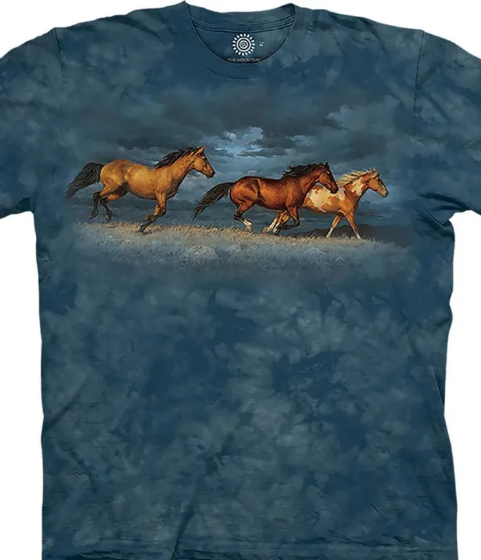 Liquid Blue TShirt Men Thunder Ridge Classic Cotton TShirt