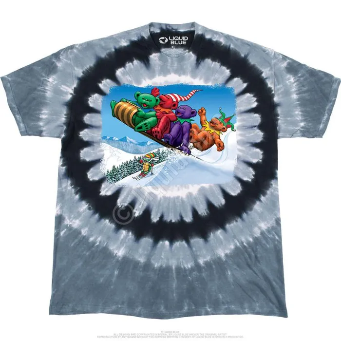 Liquid Blue TShirt Men Toboggan Bears TShirt
