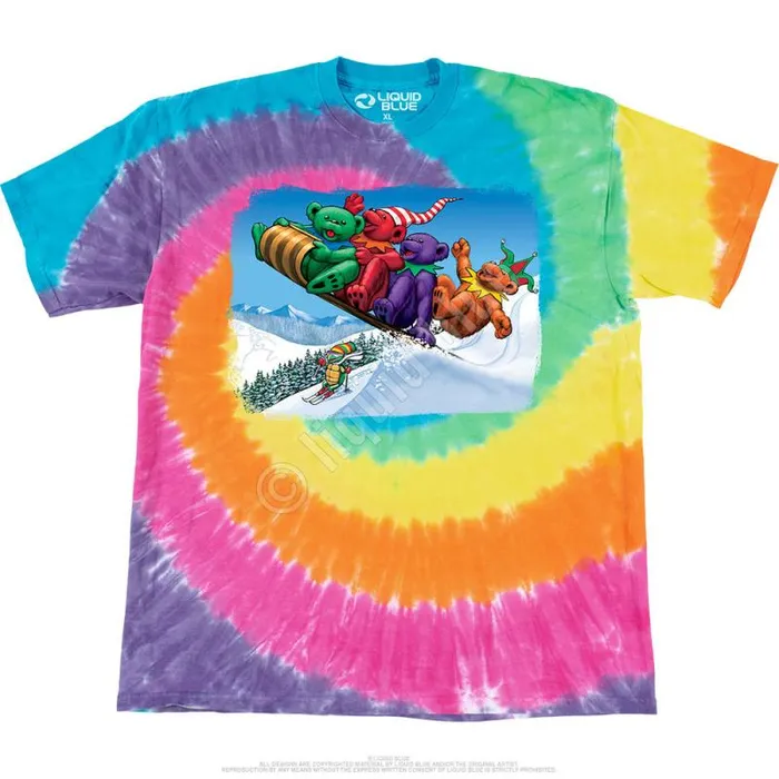 Liquid Blue TShirt Men Toboggan Bears TShirt