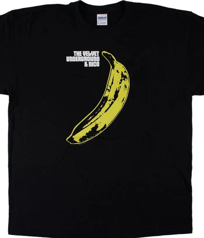 Liquid Blue TShirt Men Velvet Underground Warhol Black TShirt