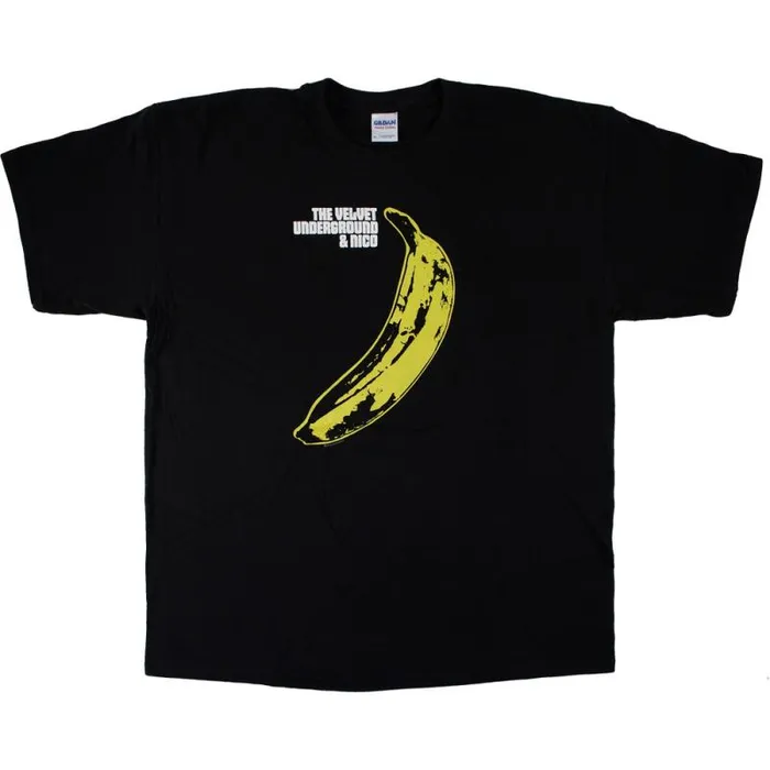 Liquid Blue TShirt Men Velvet Underground Warhol Black TShirt